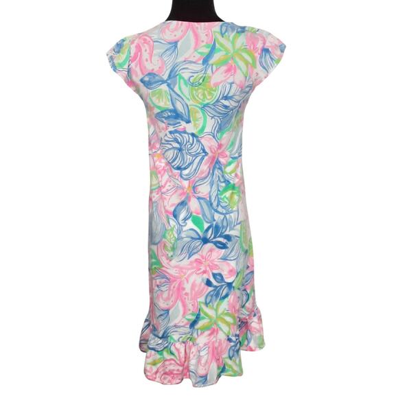 Lilly Pulitzer Rejina Dress Havana Multi Ruffle Mini Dress Womens XS Resort - Picture 4 of 10